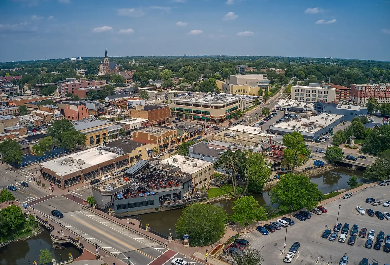 Downtown Naperville and the Riverwalk, Illinois